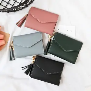 Cute Small Purse PU Leather Short Women Wallet for Wholesale