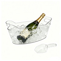Seau à glace en plastique de 3,5 L/6,5 L pour bar, club, fête, en forme de bateau, grande capacité, pour boissons, bière, champagne