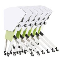 XHS-803 Bureau d'entraînement modulable et pliable DIY, unités courbées pour configuration circulaire, pieds à roulettes empilables, table de réunion blanc-vert