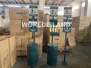 Sistema comercial de eliminación de residuos para perros al aire libre, estación de excrementos, cubo de basura para mascotas, dispensador de bolsas, fabricación de chapa metálica, patio trasero, 240L - Product Image 4