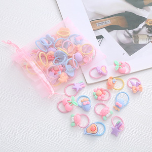 Coleteros Elásticos de Cristal para Niñas, Estilo Coreano, Primavera 2022, Alta Elasticidad, Diseño de Frutas, Lazos para el Cabello, Regalo en Caja - Product Image 4