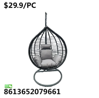 Produit de conception le plus récent mobilier de jardin en plein air suspendu oeuf balançoire chaise