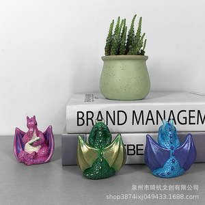 Miniatura de Dragón Occidental, Adorno de Resina Plástica, Decoración para el Hogar, Escritorio, Mascota de Té, Decoración Animal, Regalo - Product Image 3