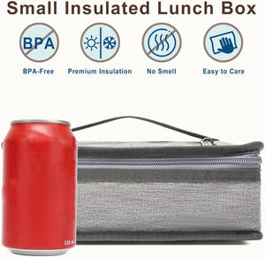 Nouvelle boîte à lunch de style compact, sac <span class=keywords><strong>souple</strong></span> portable, mini <span class=keywords><strong>glacière</strong></span>, sac isotherme pour <span class=keywords><strong>repas</strong></span> avec poignée pour le bureau et l'école - Product Image 5