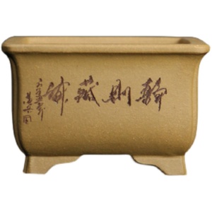 Maceta Rectangular de Zisha para Bonsái, Grabada a Mano, Pequeña, para Plantas de Escritorio - Product Image 5