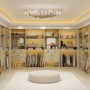 Maßgefertigter Weißeichen-Kleiderschrank vom Boden bis zur Decke Eingebauter Schrank Massivholz Schlafzimmerschrank mit Schubladen Hergestellt in den USA - Product Image 6