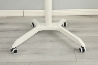 Bureau d'ordinateur portable pliable ADA ZL010 en métal avec vérins à gaz et 4 roulettes verrouillables pour la maison, le bureau et la chambre