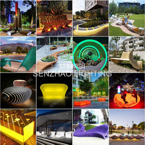 Senzhao meubles en métal jardin paysage commercial parc chaise siège banc pour extérieur ensemble - Product Image 2