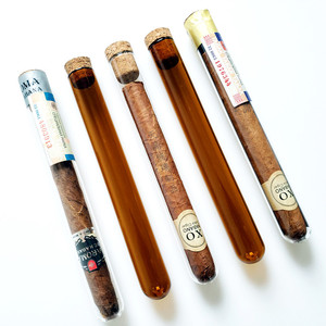 Tubos de Vidrio para Cigarros Tianjing 18x150mm Marrón Cónicos con Tapones de Corcho en Forma de T para Almacenamiento y Humidificación - Product Image 2