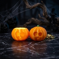 Porte-clés lumineux d'Halloween, jouet anti-stress citrouille lumineuse, porte-clés pop-up, cadeau promotionnel fantaisie