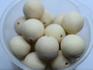 Anneau de dentition en bois pour bébés, perles unies, DIY, vente en gros, pièces - Product Image 5