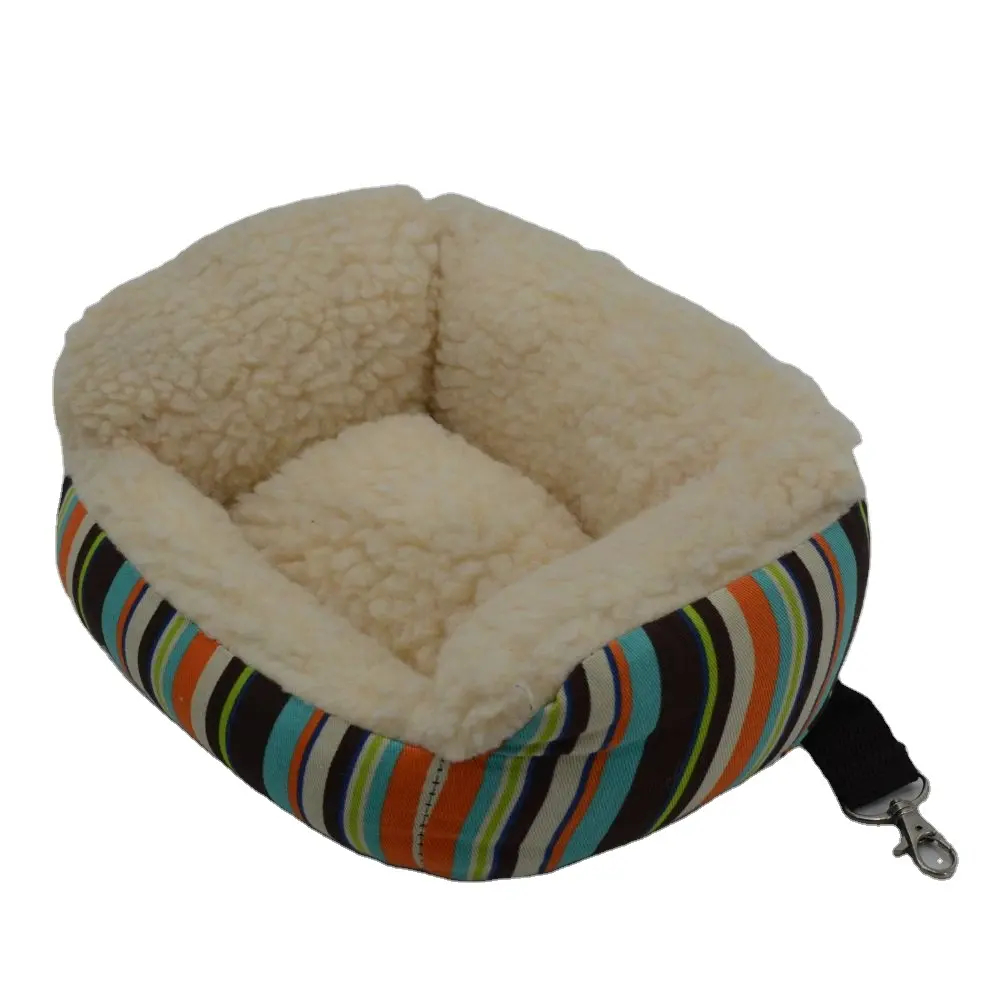 Soft Plush Round Pet Mattress Warm Comfort Custom Logo Rabbit Beds Plush Dog Bed Sofa Pet Product Beds For Dog Cat