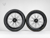 Ensemble de roues Supermoto en alliage d'aluminium YTY Premium 17 pouces, Surron Ultra Bee 100/80-17 130/70-17, pneus routiers haute performance, vélo électrique