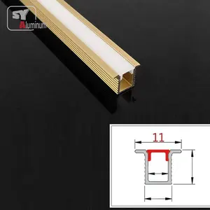 For Kitchen Bar Cabinet Ceiling Light Strip Alu U Shape Extrusion Channel Diffused Cover Recessed Aluminum Led Profile