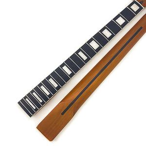 22 Perdeli 9.5 İnç Saten Kaplamalı Kavrulmuş Akçaağaç TL Elektro Gitar Sapı, İnci Beyazı Blok Kakma ve Beyaz Kenar Çerçevesi ile Gitar Parçaları için - Product Image 1