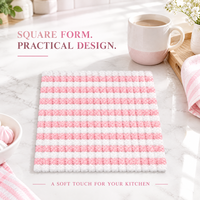 Chiffon de nettoyage intelligent fait main en tissage de corbeille, réutilisable, léger et doux, idéal pour les pique-niques estivaux, la cuisine et les voyages
