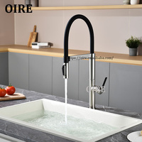 Robinet de cuisine extractible en nickel brossé pour eau potable, purificateur d'eau, fourni par l'usine