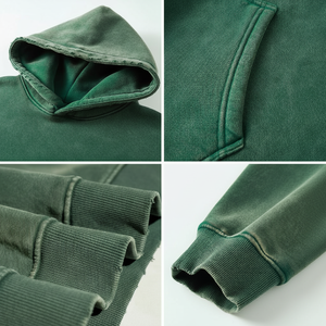 Sudadera con capucha de gran tamaño para hombre 2025, Sudadera con capucha de algodón polar lavado, XXS Vintage Sudadera con capucha de peso pesado, sudadera para parejas - Product Image 1