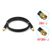 Câble coaxial RF RG58 en gros, connecteur SMA mâle vers SMA/RPSMA, 50 ohms, 10-60 cm, pigtail d'antenne