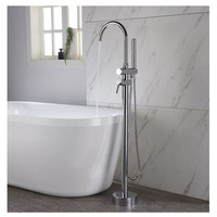 Robinet de baignoire moderne sur pied en laiton, or noir, ensemble de mitigeurs de douche et de bain avec noyau de valve en céramique mitigeur