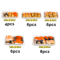 Plateau à sushi dessert à la bagasse de canne à sucre sans Pfas personnalisé contenants à sushi biodégradables jetables à emporter avec couvercle en plastique