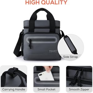 Free sample Leather Branded Golf Can 6 <b>Pack</b> Chic <b>Ice</b> Cream Food Delivery Thermal and Picnic Lunch Insulated <b>Cooler</b> Bag - Product Image 4