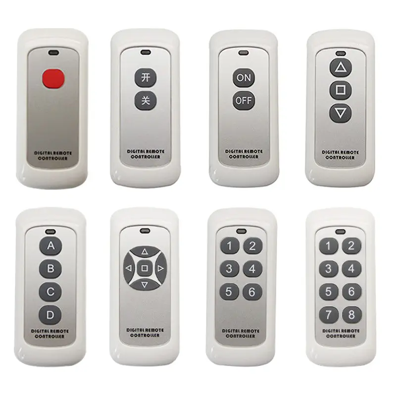 Wireless 1-8 Button 500m Long Range Universal Learning Code 1527 RF 433Mhz Remote Control