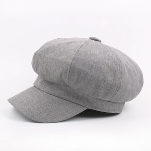 Gorro octogonal de lino y algodón para verano, boina para mujer, parasol, sombreros de pintor, gorro de periódico para niño, para exteriores - Product Image 3