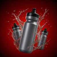 610ML sans BPA PE + PP extérieur cyclisme vélo sport plastique type pressage bouteille d'eau portable