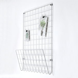 Home and Office Hanging <strong>Wall</strong> Organizer Matte Black Iron Photo Display <strong>Wall</strong> <strong>Grid</strong> - Product Image 6