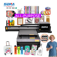 Hot Sales 60*90cm UV-Inkjet-Flach bett drucker Digital für Aufkleber Metall Glas Acryl Gold Silber Folien drucker mit AI Visual Scan