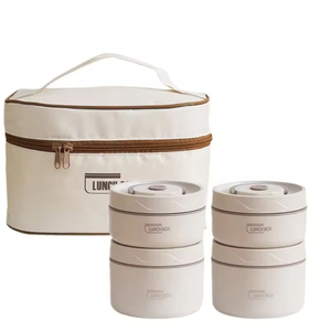 304 Stainless Steel Rectangle Insulated Heatable Leak Proof Cold Hot <b>Lunch</b> <b>Box</b> Portable Single Tier <b>Work</b> <b>Box</b> Lid Seal Newborn - Product Image 1
