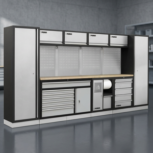 Meubles de bureau modulaires Fervi - Armoires à outils A007V 470 kg 3920x498x2000hmm pour un espace de travail efficace Arredamento - Product Image 2