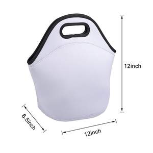 Sublimation Blanks Neoprene <b>Lunch</b> <b>Bag</b> Reusable Insulated <b>Lunch</b> <b>Box</b> Carry Case Handbags with Zipper for Adult Work Outdoor Travel - Product Image 2
