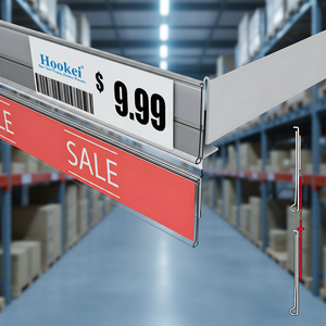 Support d'affichage adhésif robuste - 90 °   Bras articulé réglable avec poignée flexible pour présentoir de billets à lame coulissante - Product Image 6