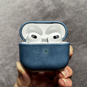 DL Lujoso LOGOTIPO personalizado OEM/ODM Precio de fábrica Precio de protección Gancho disponible Textura Crazy Horse Cuero genuino para <span class=keywords><strong>Airpods</strong></span> 2 - Product Image 4