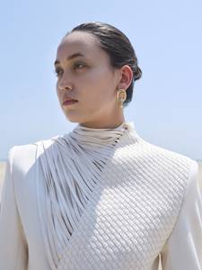 Nueva tendencia Trajes de mujer Blazers Respetuoso con el medio ambiente DEBS FRINGED BLAZER Elegante color marfil Blazers Señoras Mujeres Ropa al por mayor - Product Image 2