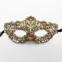 Masque de bal en dentelle demi-visage pour adulte, maquillage SM pour fêtes (Modèle SM68NR)