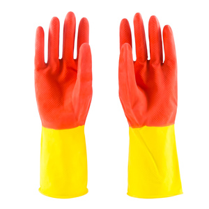 65g Bi couleur Prix Pas Cher Gants En Caoutchouc Double Couleur Ménage Latex Gants - Product Image 2