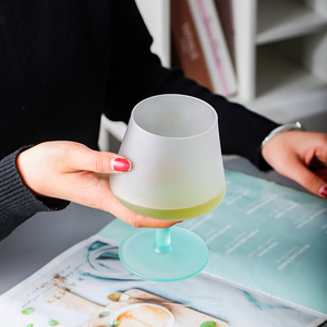Bar Party Wholesale Vintage Gradient <strong>Mint</strong> Green Wine Glasses Set 145Ml 230Ml 250Ml 300Ml 440Ml for Wine Ice Cream Dessert - Product Image 3