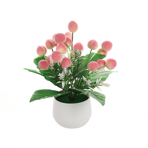 Mini Bonsaï Faux Arbre Porte-Bonheur 22cm Ornement de Bureau Accessoire Photo - Product Image 5