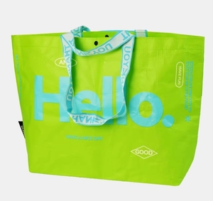 Sacs fourre-tout en plastique tissé PP extra-larges, imperméables et colorés, réutilisables pour les courses - Product Image 6