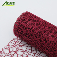 Papier synthétique imperméable en maille, double revêtement PVC, filet circulaire creux, papier d'emballage pour fleuriste, fournitures d'emballage pour fleurs
