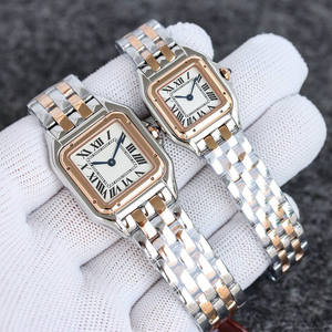 Reloj de pulsera <span class=keywords><strong>para</strong></span> <span class=keywords><strong>mujer</strong></span>, estilo clásico retro, cuadrado, con diamantes incrustados, estilo romano, <span class=keywords><strong>para</strong></span> parejas, con correa de acero <span class=keywords><strong>para</strong></span> hombre. - Product Image 5