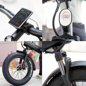 <span class=keywords><strong>Vélo</strong></span> Electro Electrique pour Homme, <span class=keywords><strong>Vélo</strong></span> <span class=keywords><strong>Électrique</strong></span> Pliant de 20 Pouces, 750W, 48V, 4.0 Gros Pneus, <span class=keywords><strong>Vélo</strong></span> de Montagne Électronique - Product Image 6