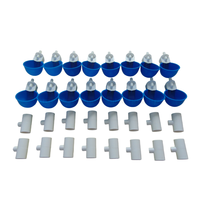 Nouvel ensemble de 16 abreuvoirs automatiques en PVC pour volailles, distributeur d'eau pour poulets, pigeons, cailles, cages d'élevage et fermes