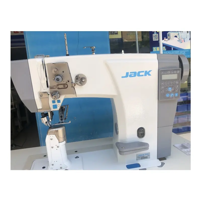 Jack 6691 High Speed Computerized Roller Lathe Single Needle Column Lockstitch Sewing Machine With Roller Feed