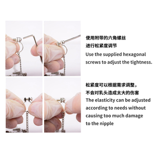 하이 퀄리티 304 스테인레스 스틸 젖꼭지 클램프 여성용 SM 섹스 토이 유방 자극 - Product Image 5