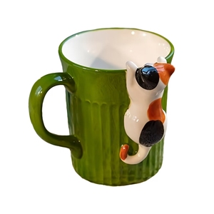 Ensemble de tasses et plateaux en céramique de style <span class=keywords><strong>dessert</strong></span> créatif avec détails de paillettes - Compatible lave-vaisselle et micro-ondes - Marque EHG - Pour la maison, les cafés et les cadeaux - Product Image 1