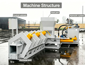 Presse à balles automatique FLYSUN pour déchets de bois, robuste, en acier au carbone, avec moteur hydraulique, pour le recyclage et la compression de paille et carton - Product Image 3